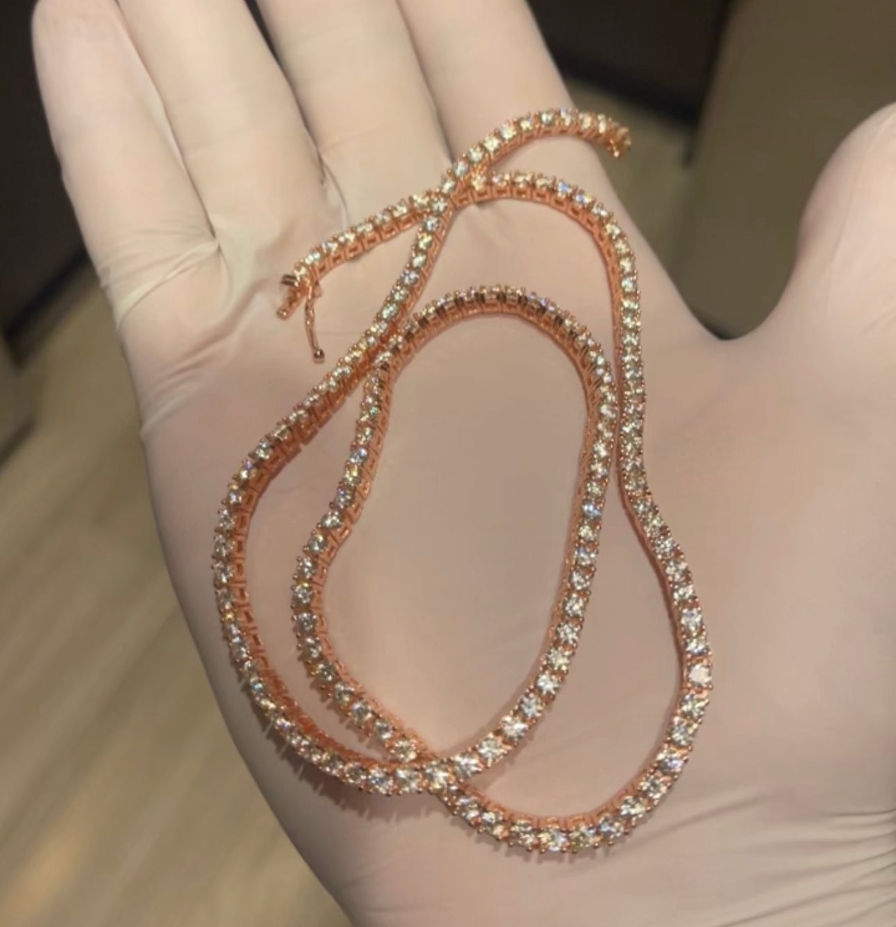 MOISSANITE VVS TENNIS CHAIN 3MM