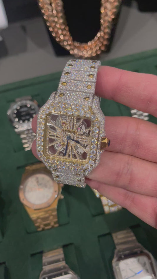 MOISSANITE VVS WATCH SKELETON 41MM