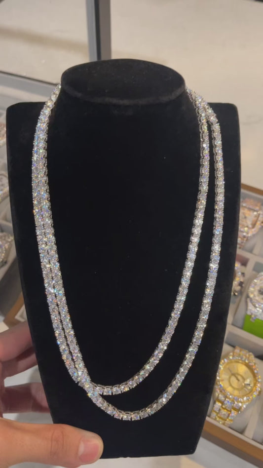 MOISSANITE VVS 5MM TENNIS NECKLACES